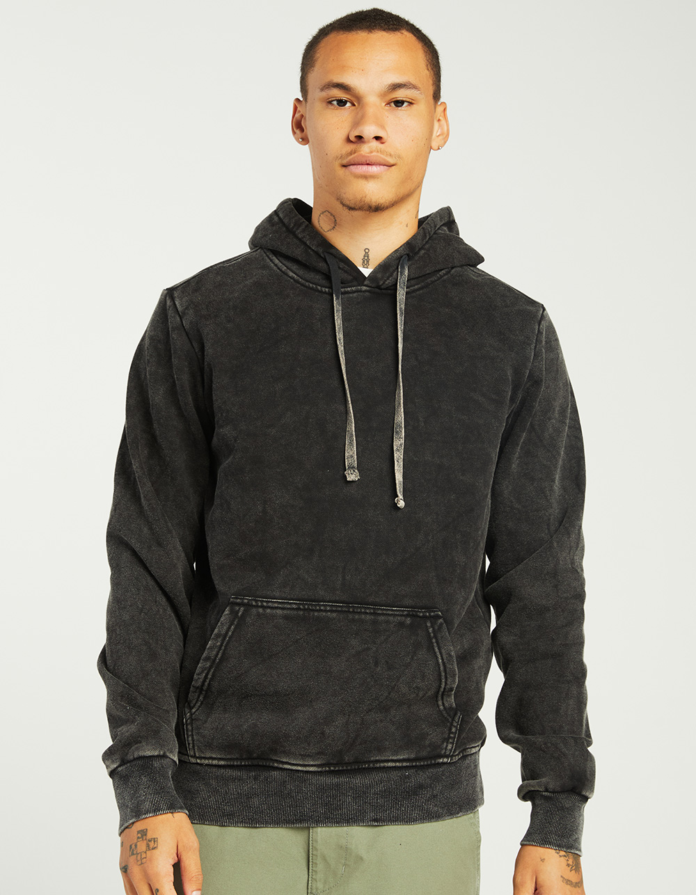 RSQ Mens Washed Hoodie - BLACK | Tillys