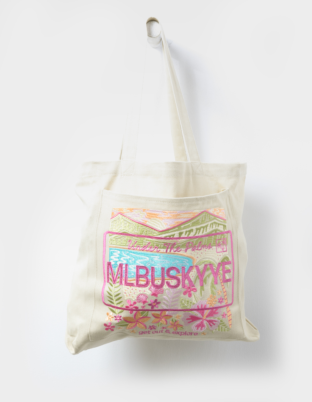MALIBU SKYYE License Plate Tote Bag - LT YELLOW
