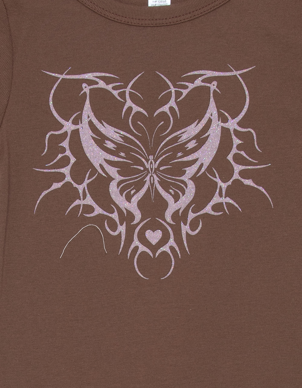FULL TILT Y2K Butterfly Girls Tee - BROWN