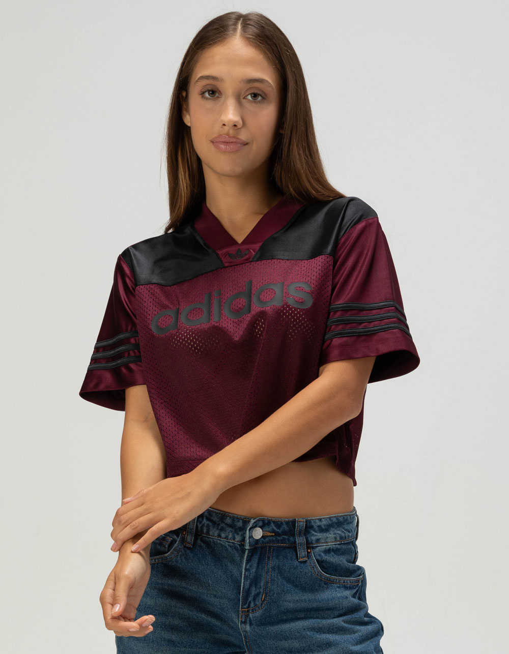 ADIDAS Originals Womens Crop Jersey - MAROON