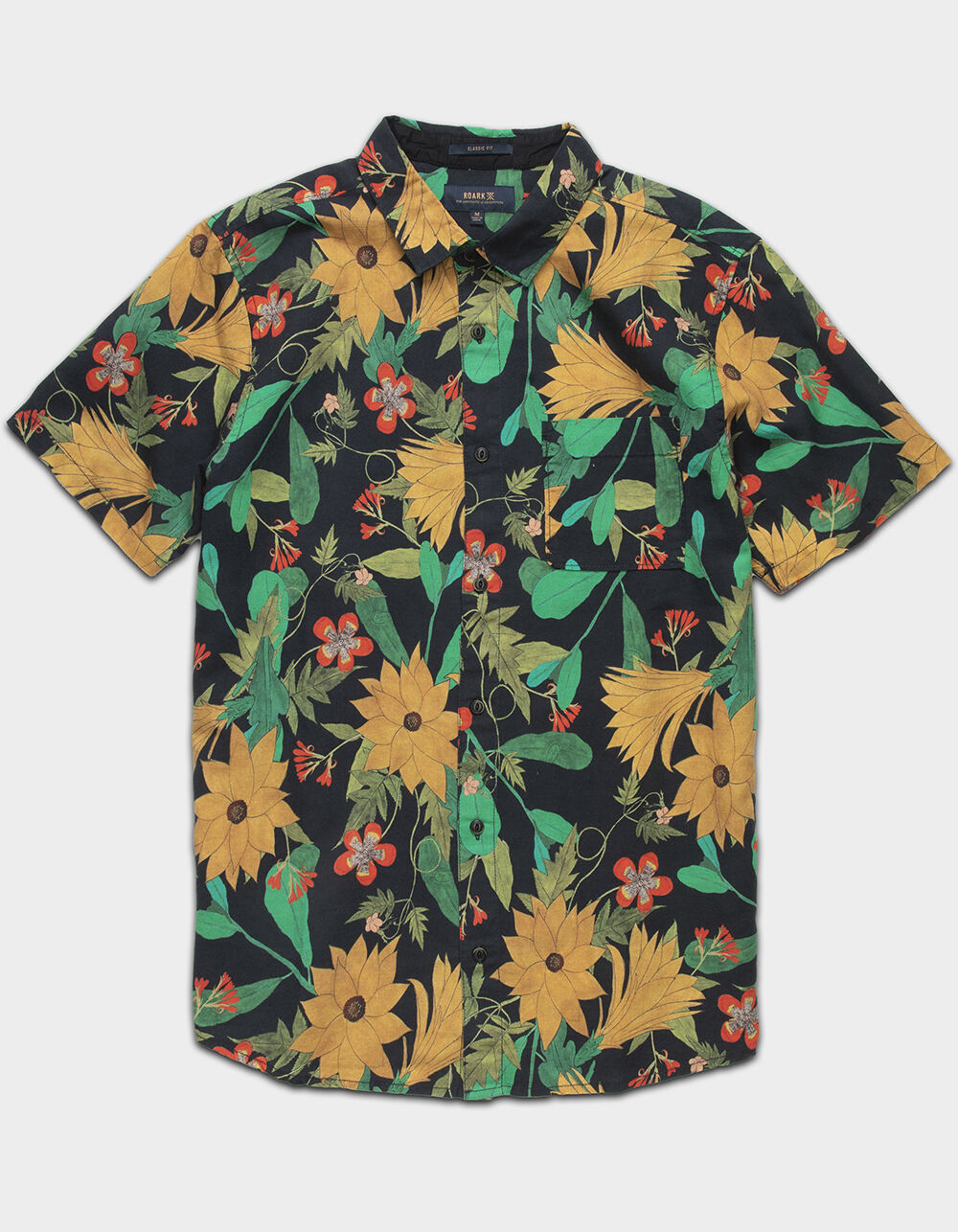 ROARK Wildflower Mens Button Up Shirt - BLACK | Tillys