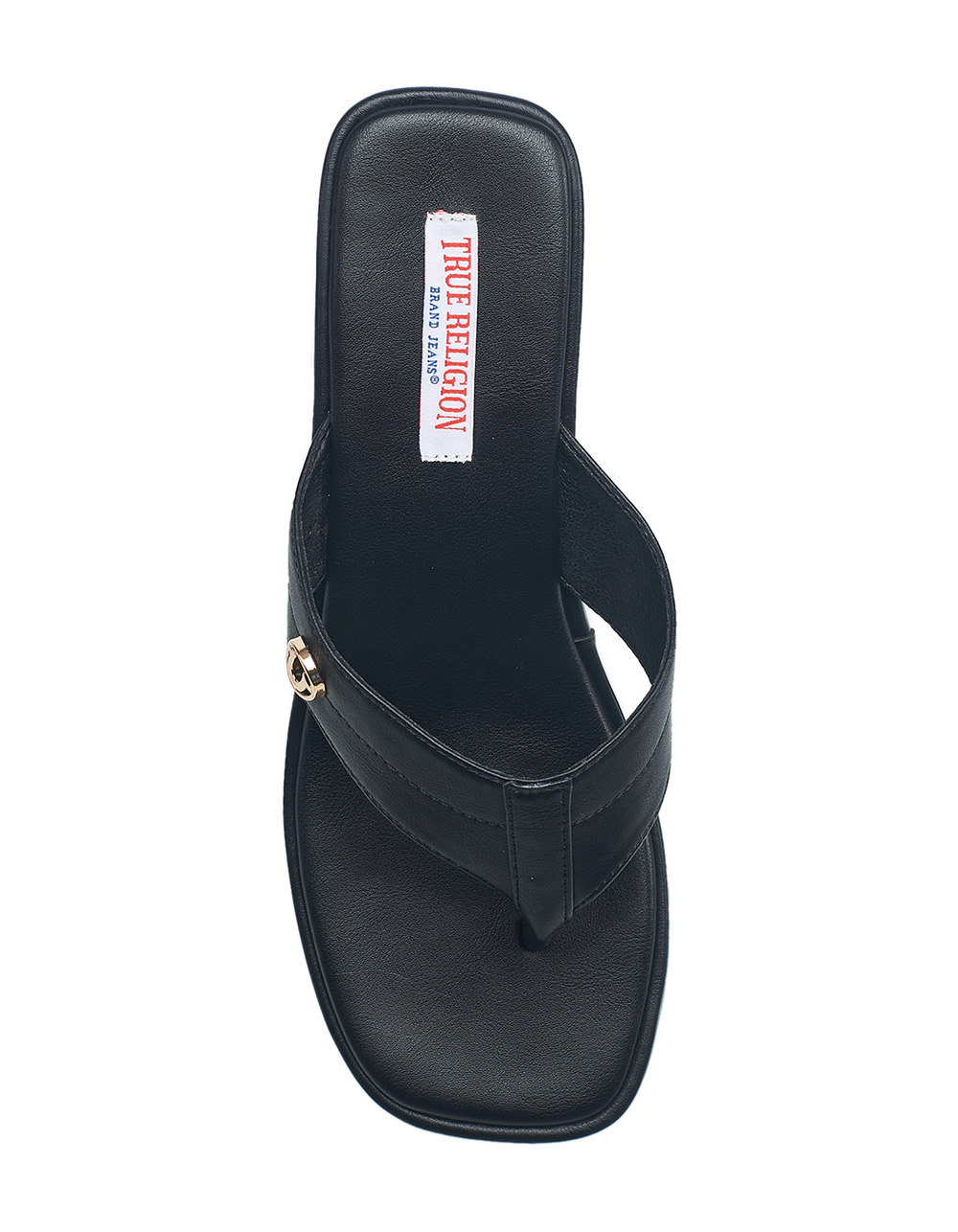 TRUE RELIGION Latto Slip-On Womens Wedge Sandal - BLACK