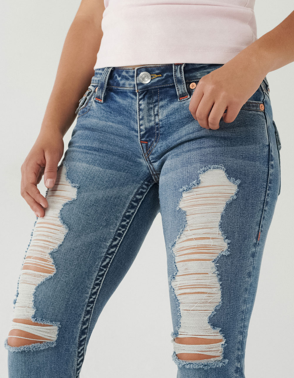 TRUE RELIGION Joey Low Rise Womens Flare Jeans - LIGHT WASH | Tillys