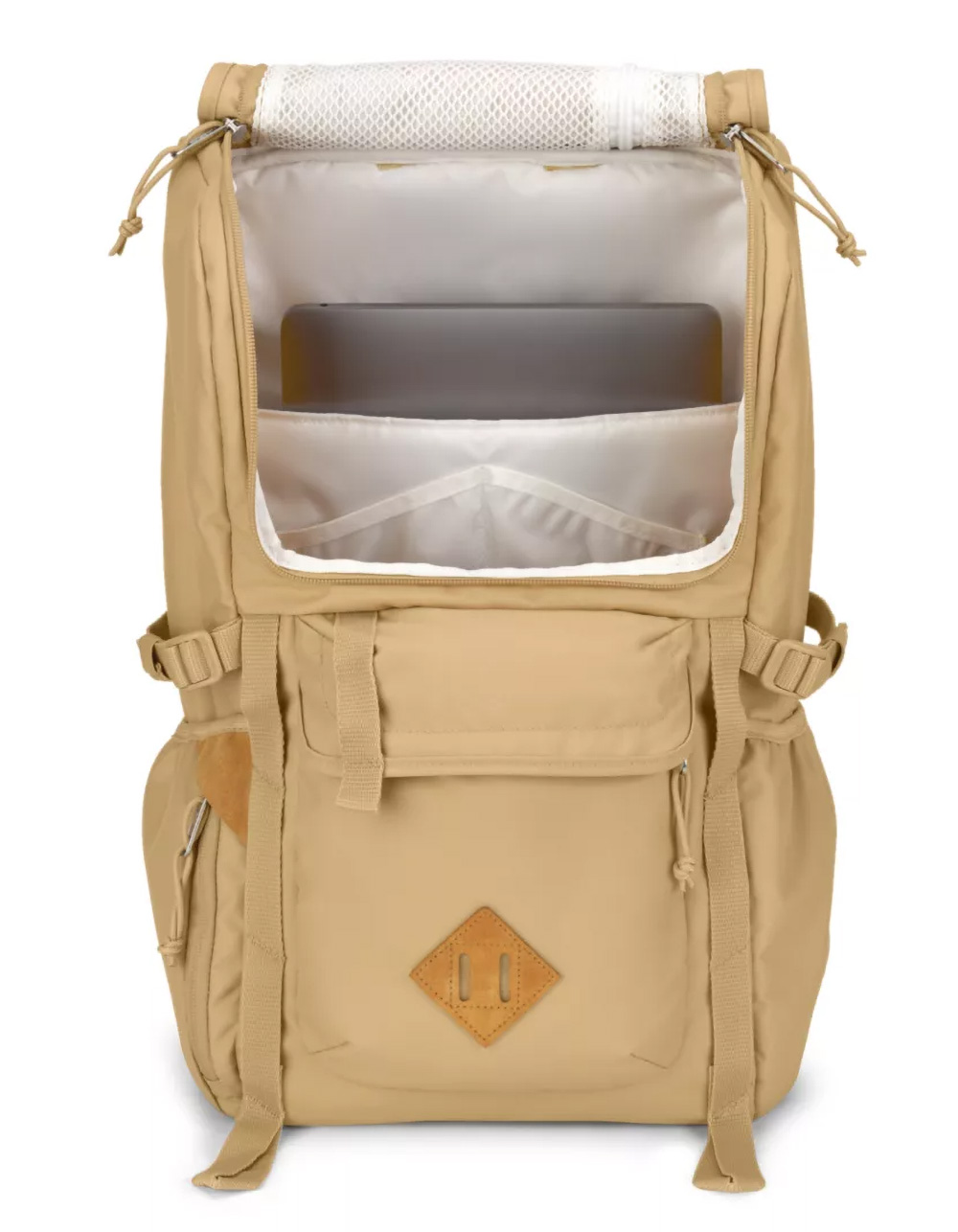 currty jansport backpack Superbreak Plus Curry Organized Storage  Includes dual water bottle pockets (one with a zippered accessory pocket) JanSport Right Pack Mini Backpack