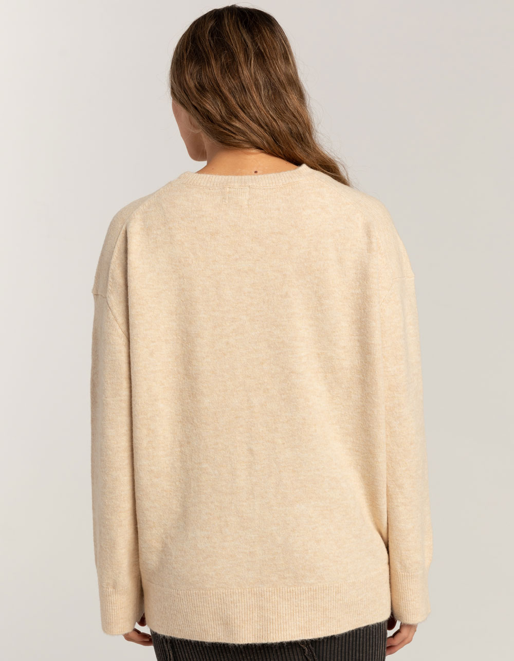 BDG Urban Outfitters Easy Crew Womens Boyfriend Sweater - ECRU