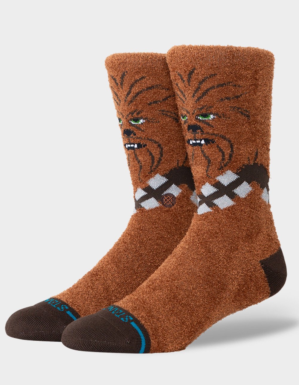 STANCE x Star Wars Chewie Poly Fuzzy Crew Socks - BROWN