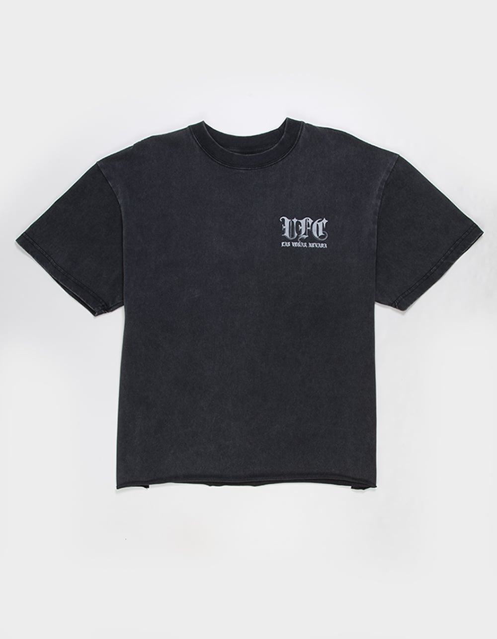 UFC Foundation Mens Crop Boxy Tee - WASHED BLACK