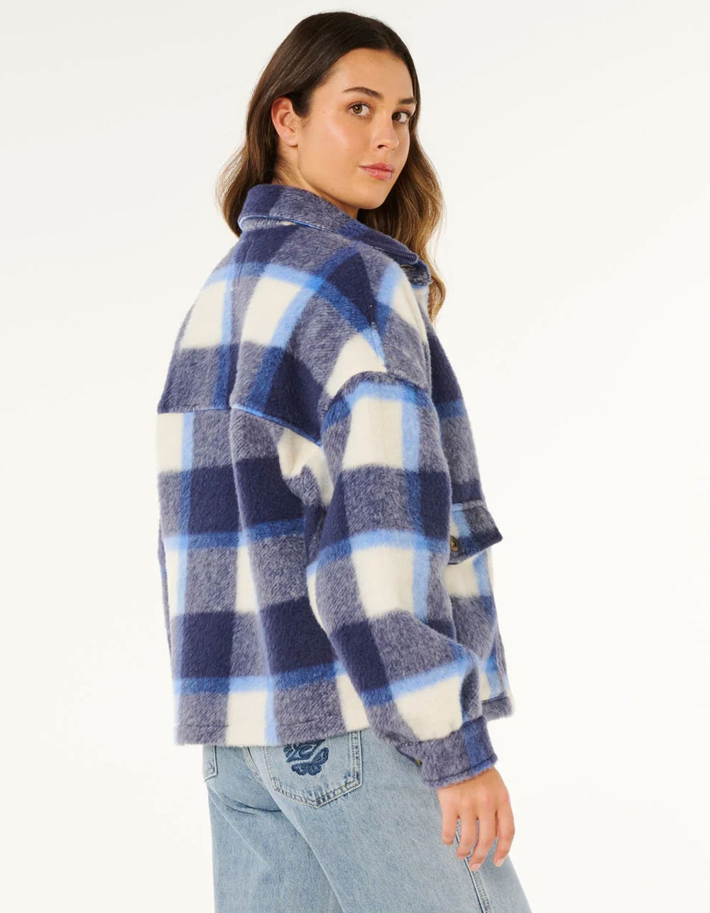 RIP CURL Cala Nights Womens Check Jacket - BLUE