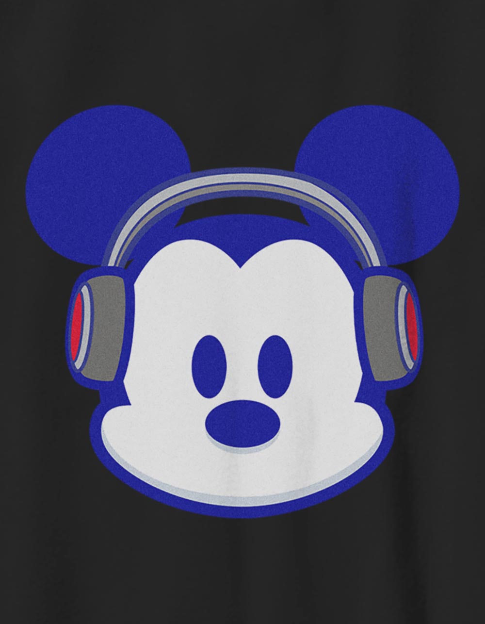 DISNEY Headphones Unisex Kids Tee - BLACK