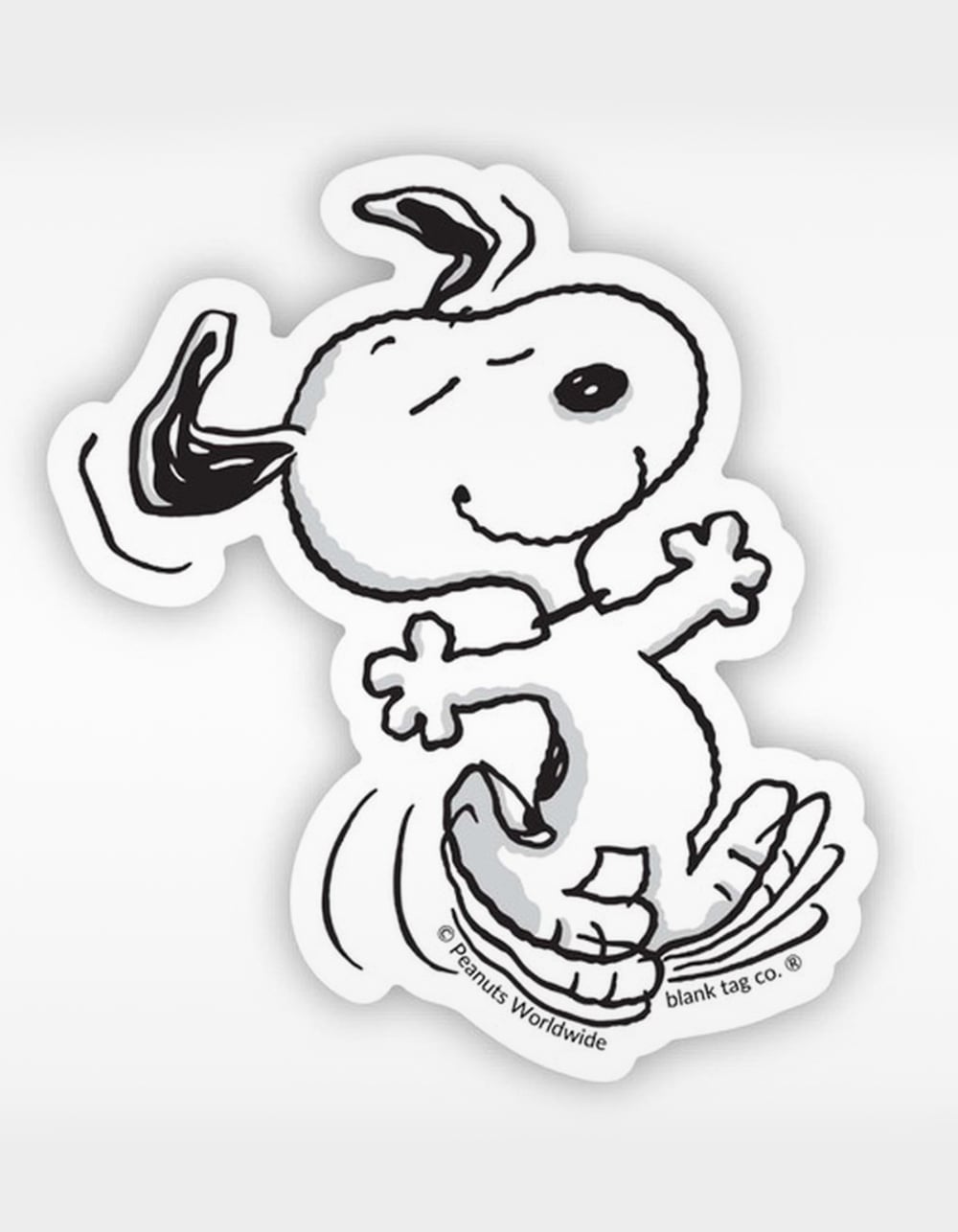 BLANK TAG CO. Peanuts Dancing Snoopy Sticker - MULTI