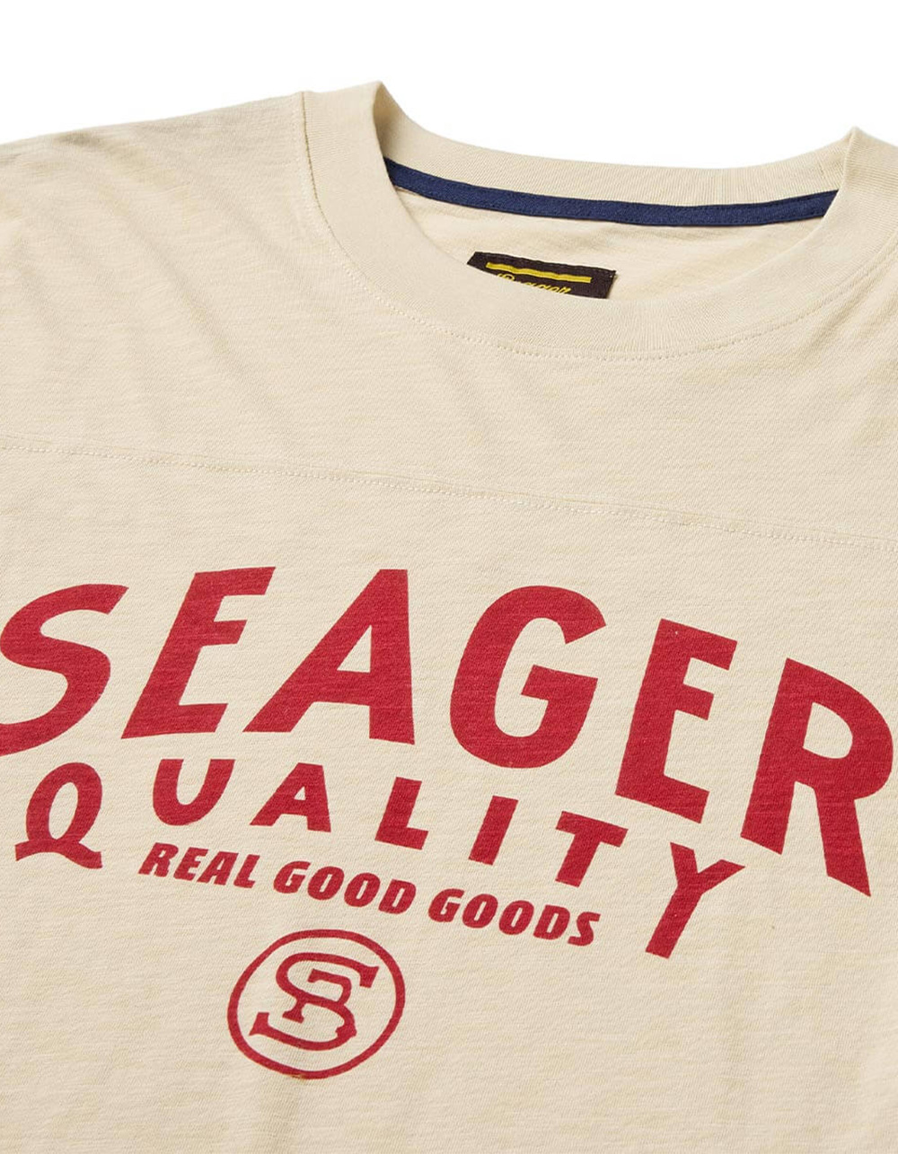 SEAGER Riggins Crew Mens Tee - CREAM
