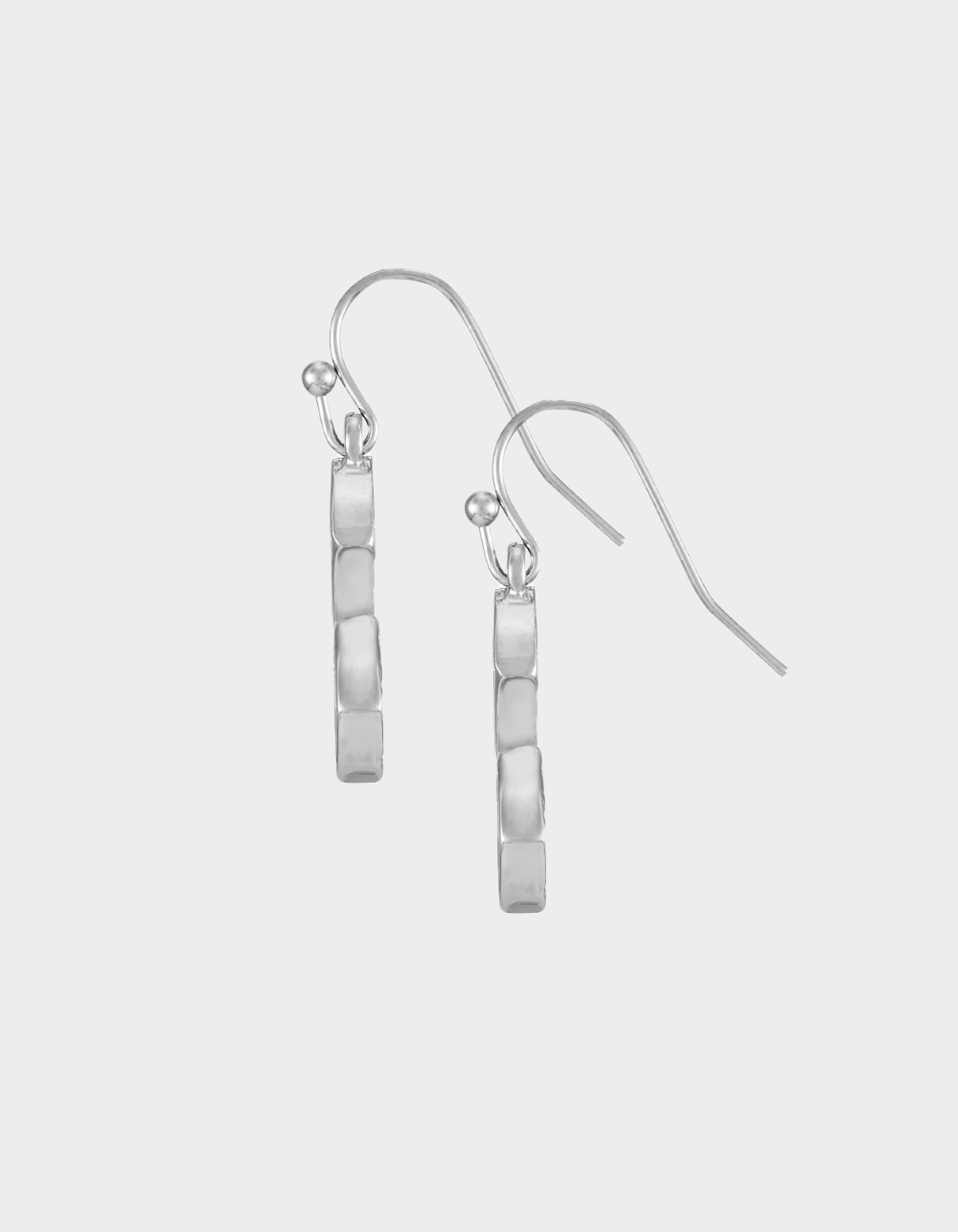TRUE RELIGION Cross Drop Earrings - SILVER