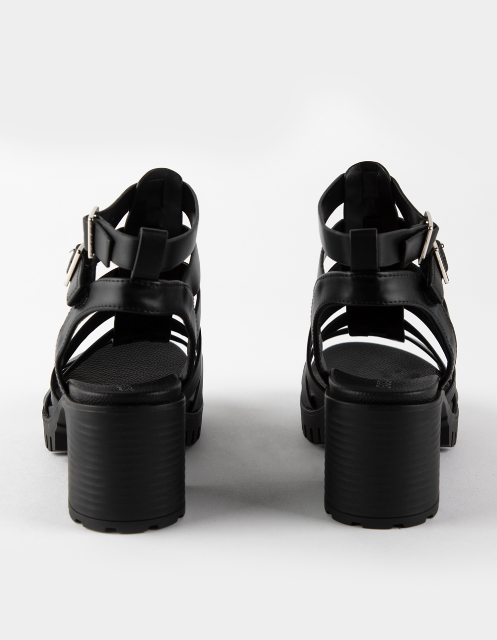 SODA Caged Ankle Womens Heels - BLACK 