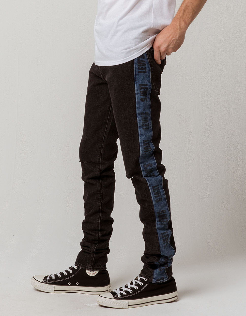 LEVI'S Lo-ball Stack Stripe Mens Ripped Jeans - DESTRUCTIVE | Tillys