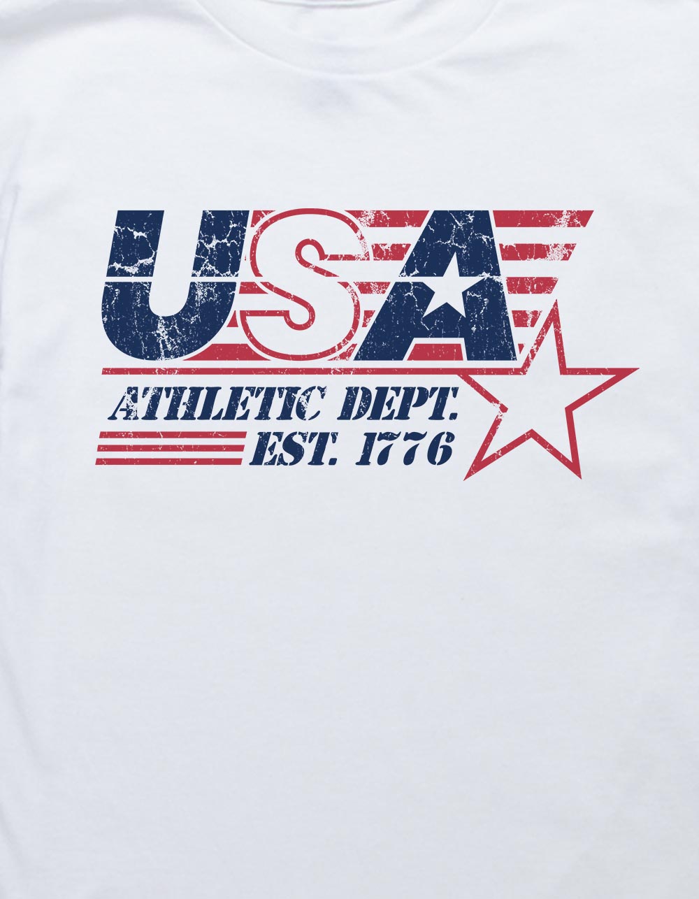 USA Athletic Department Distressed Unisex Kids Tee - WHITE