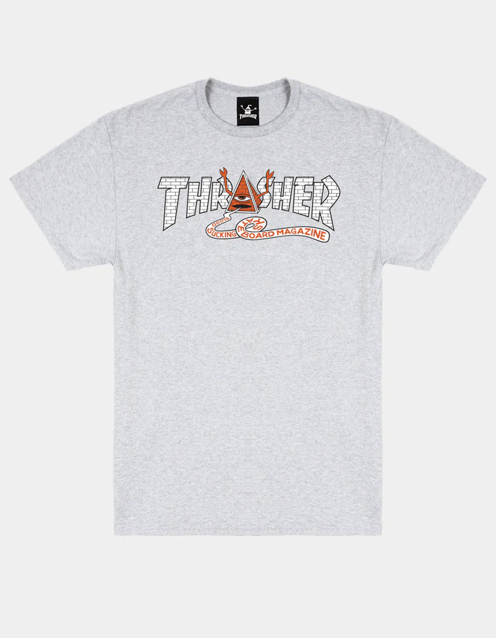 THRASHER Pyramid Mens Tee - HEATHER GRAY