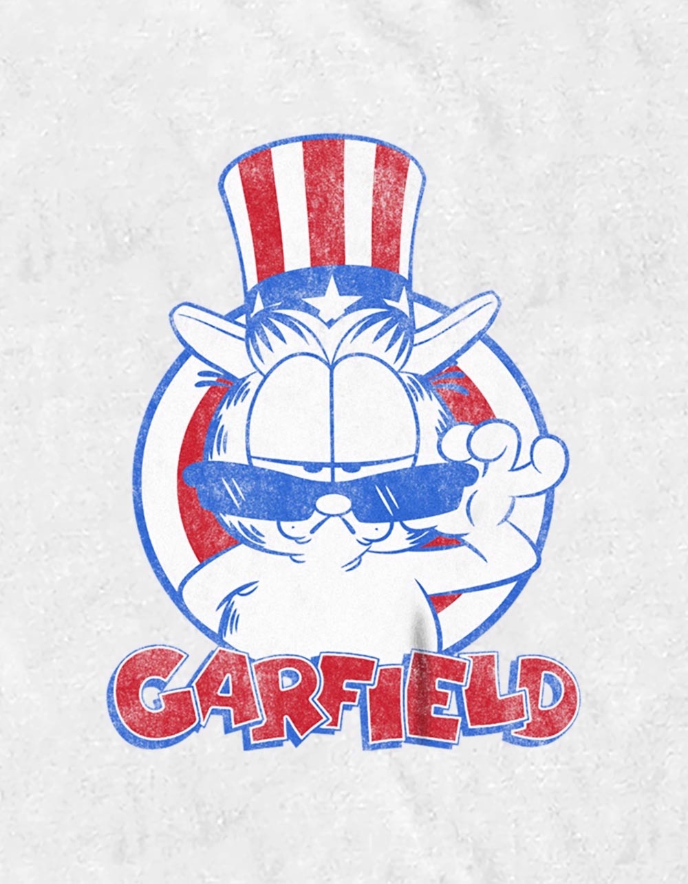 GARFIELD Flag Hat Unisex Tee - WHITE