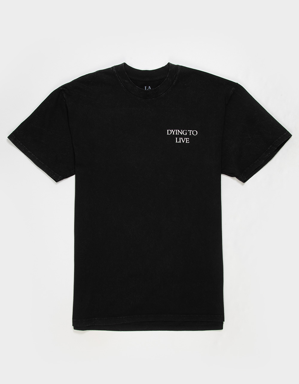 LA FAMILIA Dying To Live Mens Tee - WASHED BLACK