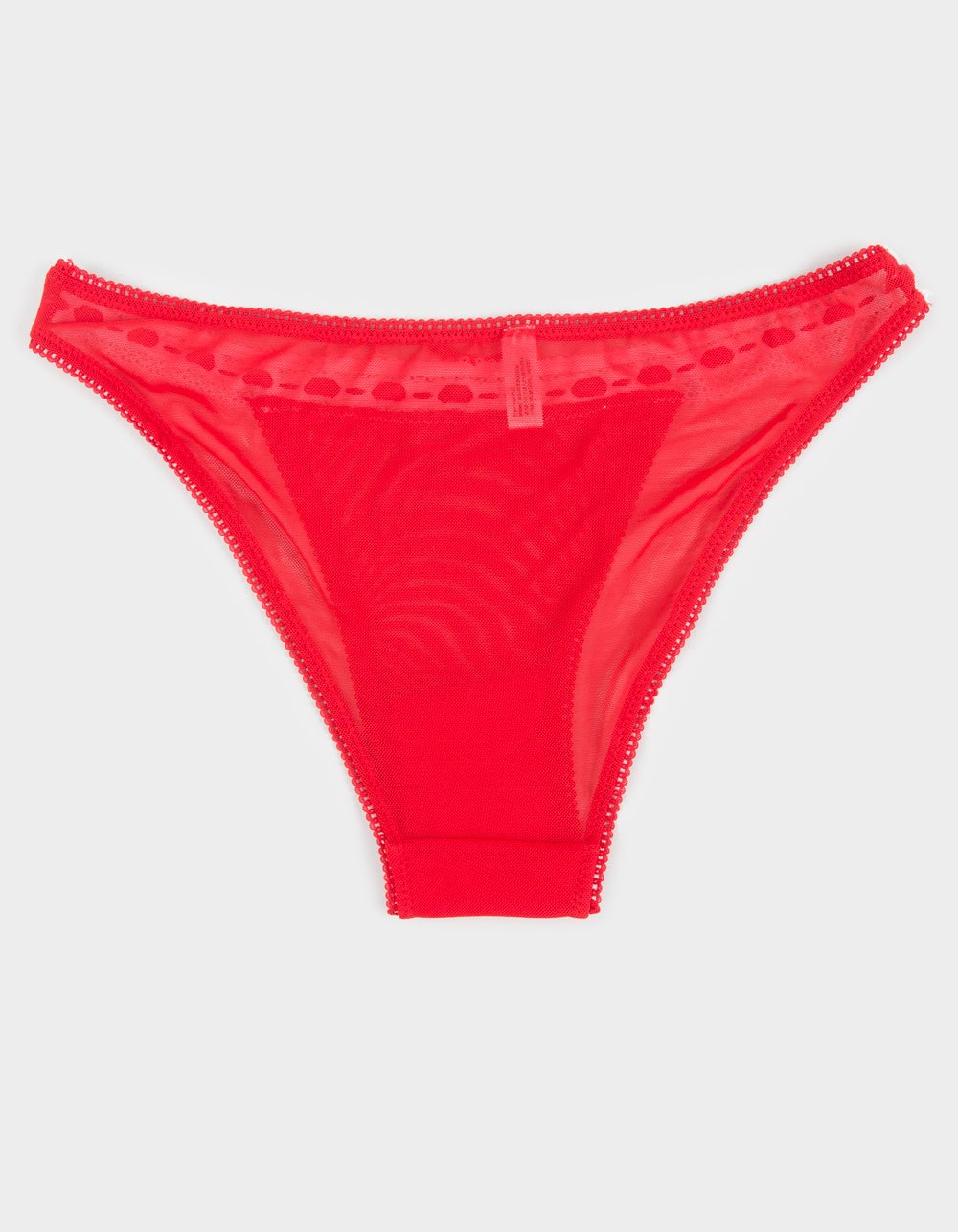 FULL TILT Ribbon Lace Trim Cheeky Panties - RED