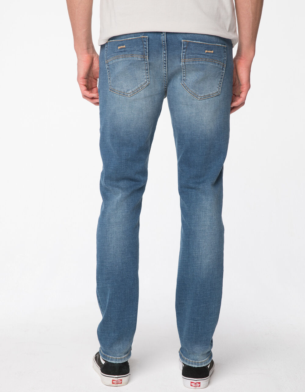 RSQ Seattle Skinny Taper Medium Vintage Mens Vintage Flex Ripped Jeans image number 3