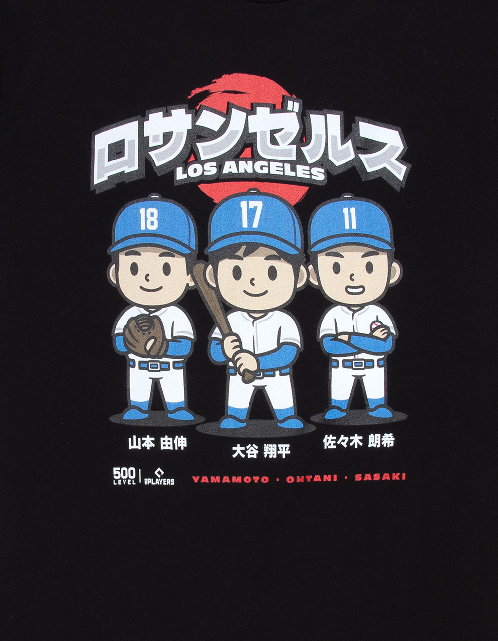 500 LEVEL Anime Trio Mens Tee - BLACK