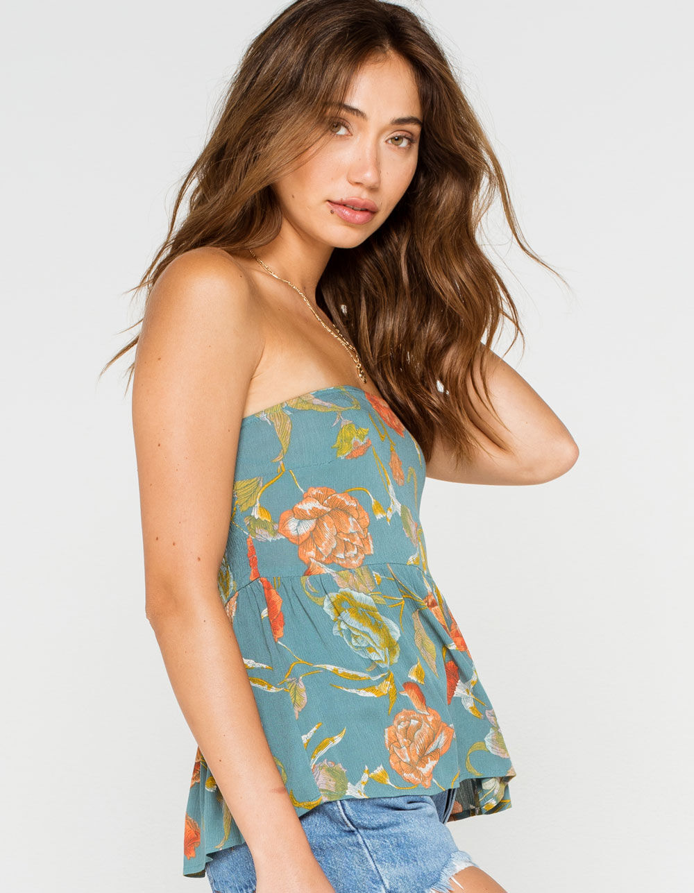 O'NEILL Curran Floral Tube Top - TEAL | Tillys