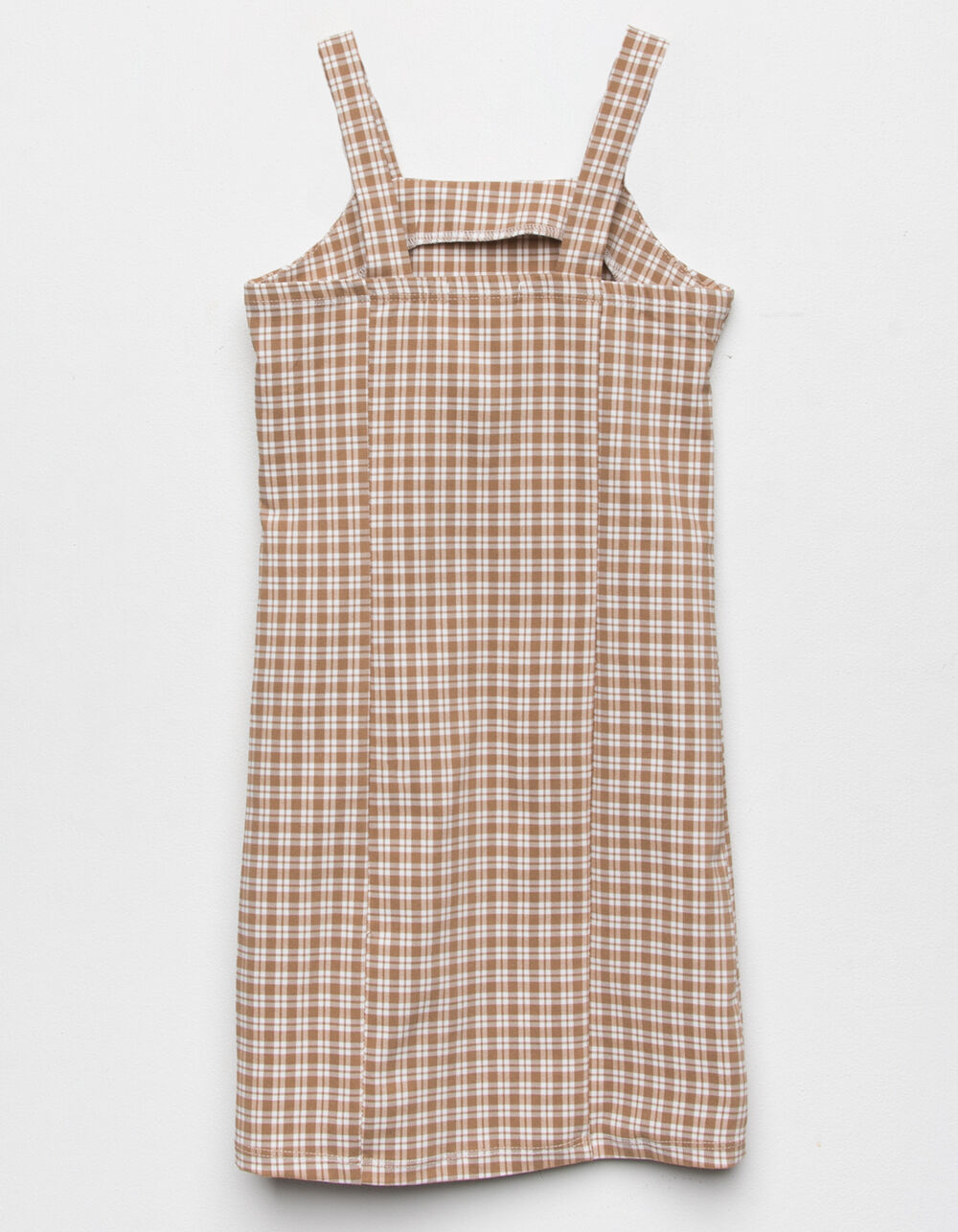 FULL TILT Plaid Slit Girls Dress TAN Tillys