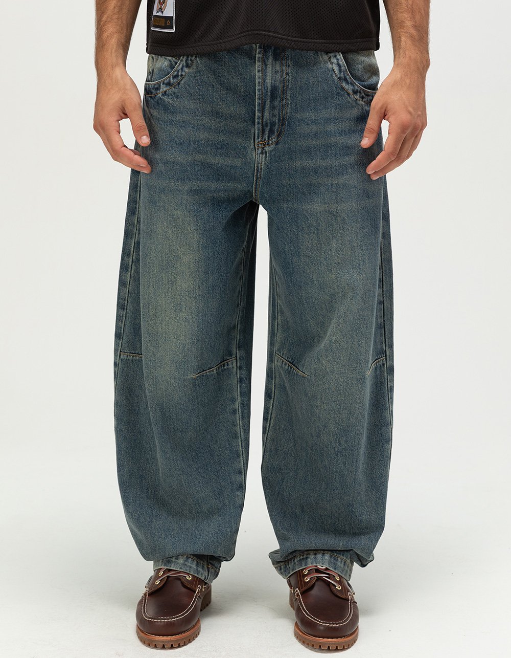 RSQ Mens Skater Baggy Jeans - TINTED DENIM