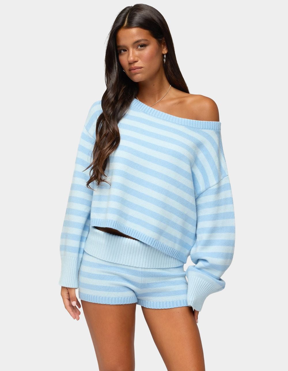 EDIKTED Saphi Striped Oversized Knit Sweater