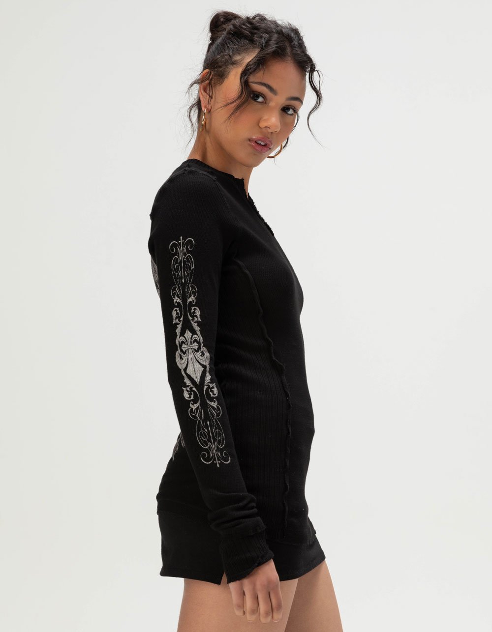 AFFLICTION Simulation Womens Thermal - BLACK