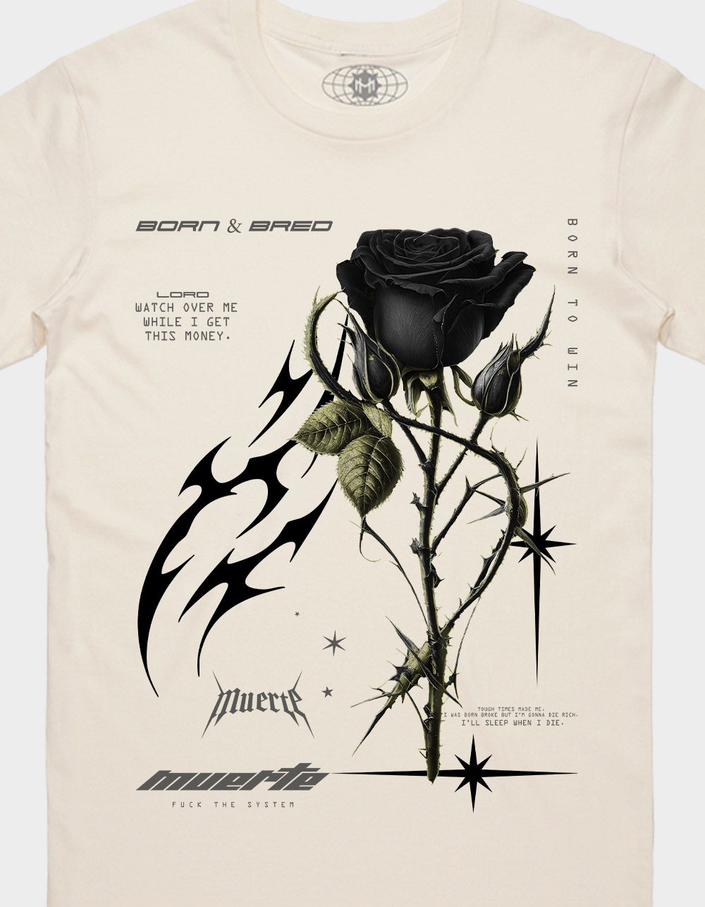 HASTAMUERTE Watch Over Me Mens Tee - NATURAL