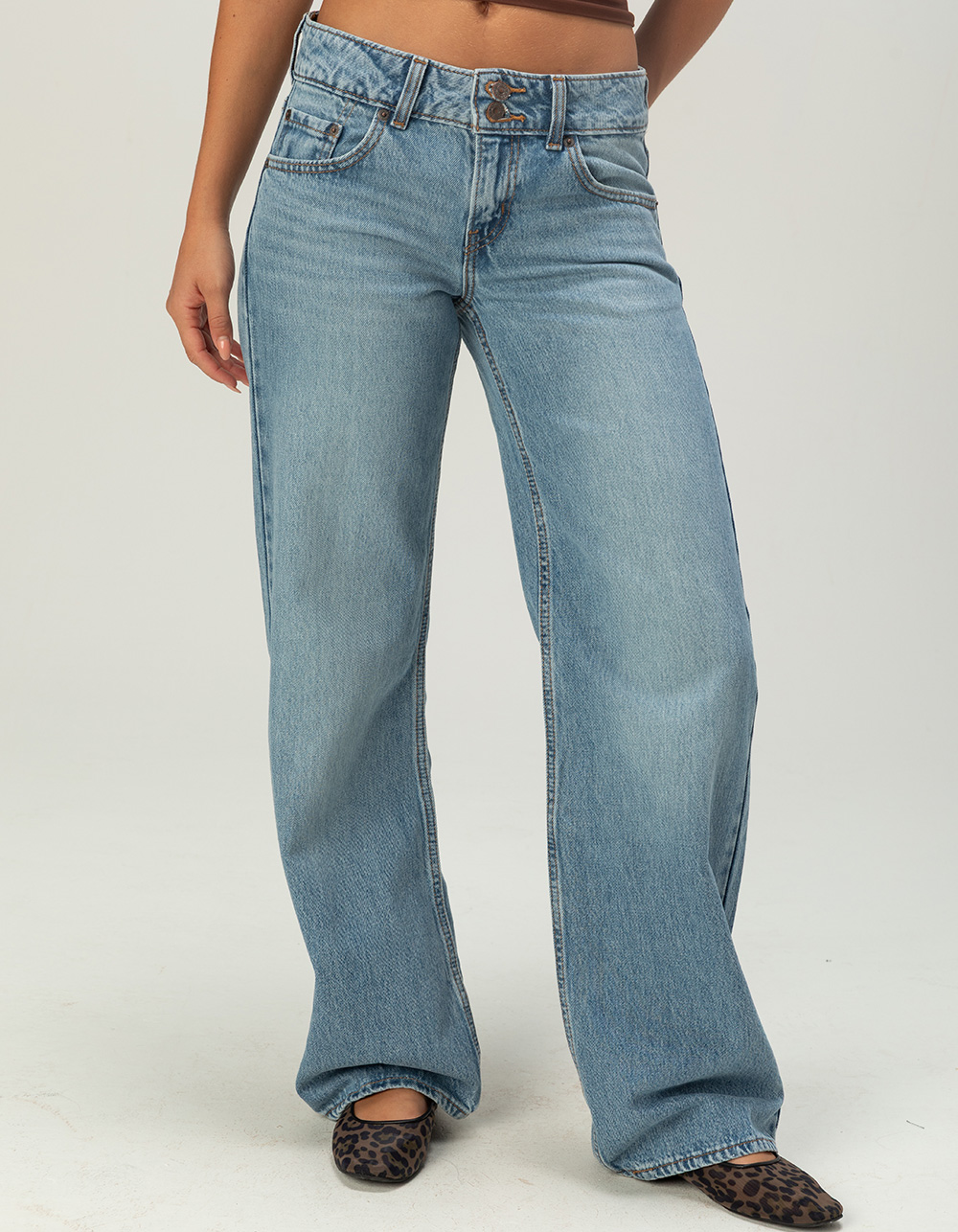 LEVI'S Superlow Womens Loose Jeans - Twisted Vibe MEDIUM INDIGO