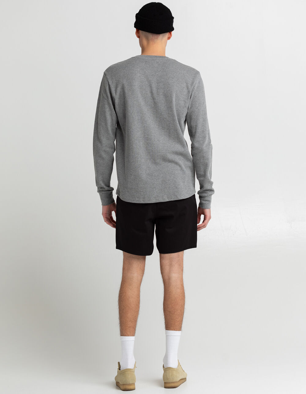 RSQ Mens Shorter 6" Chino Shorts - BLACK