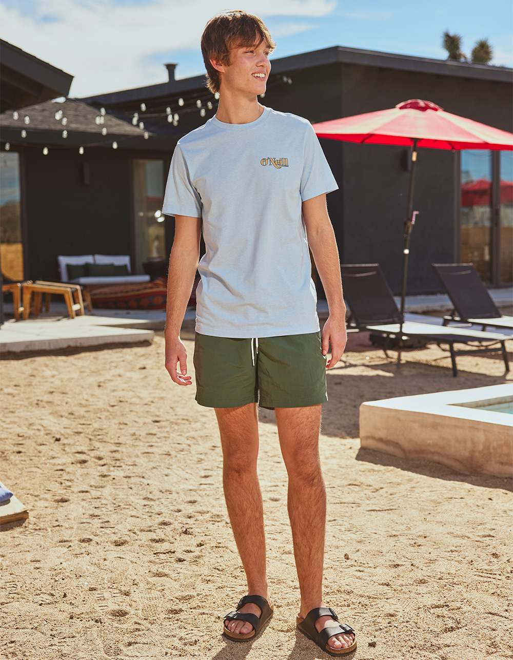 RSQ Mens 6" Nylon Shorts - FOREST