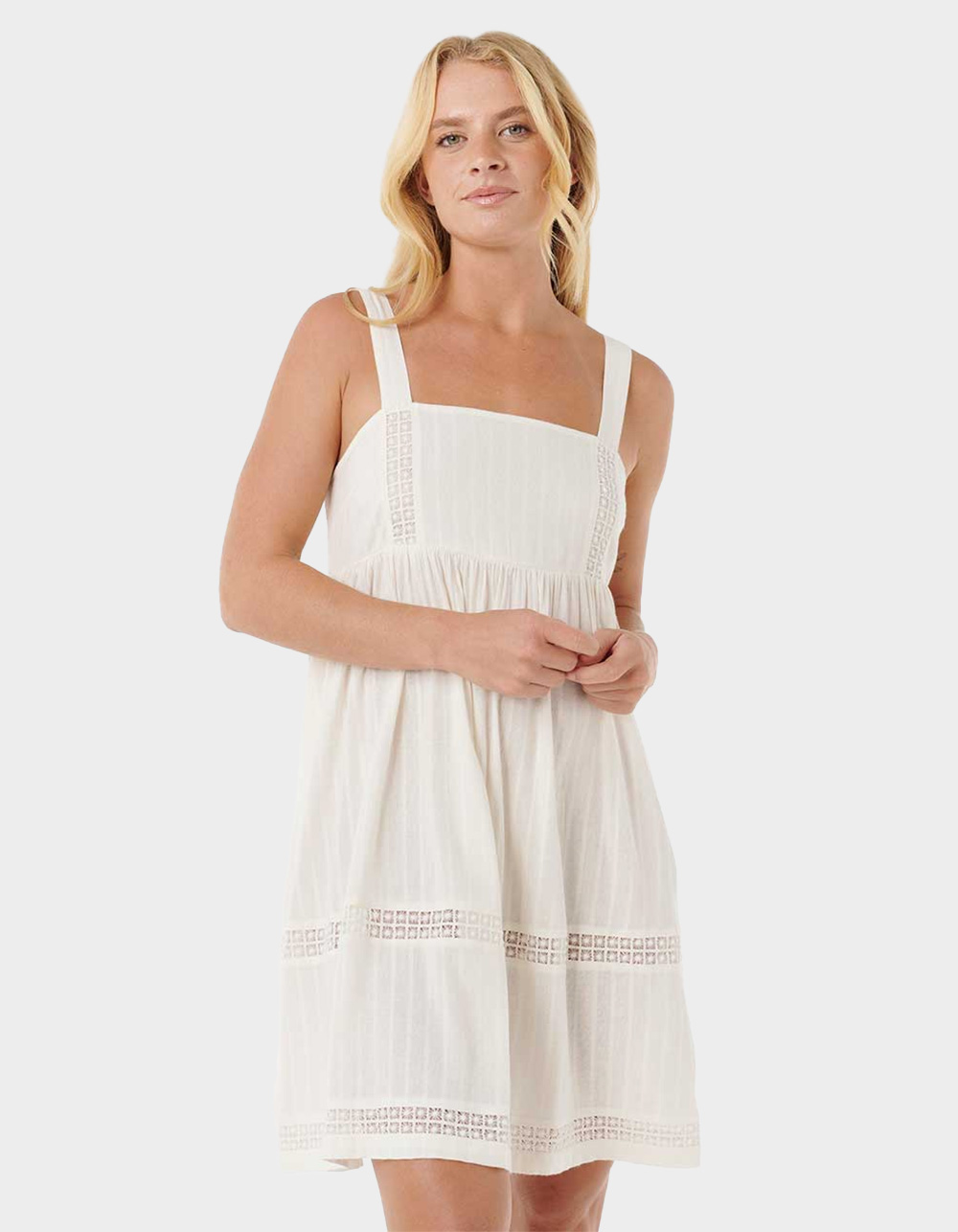 RIP CURL Pacific Free Womens Cover-Up Dress - OFF WHITE