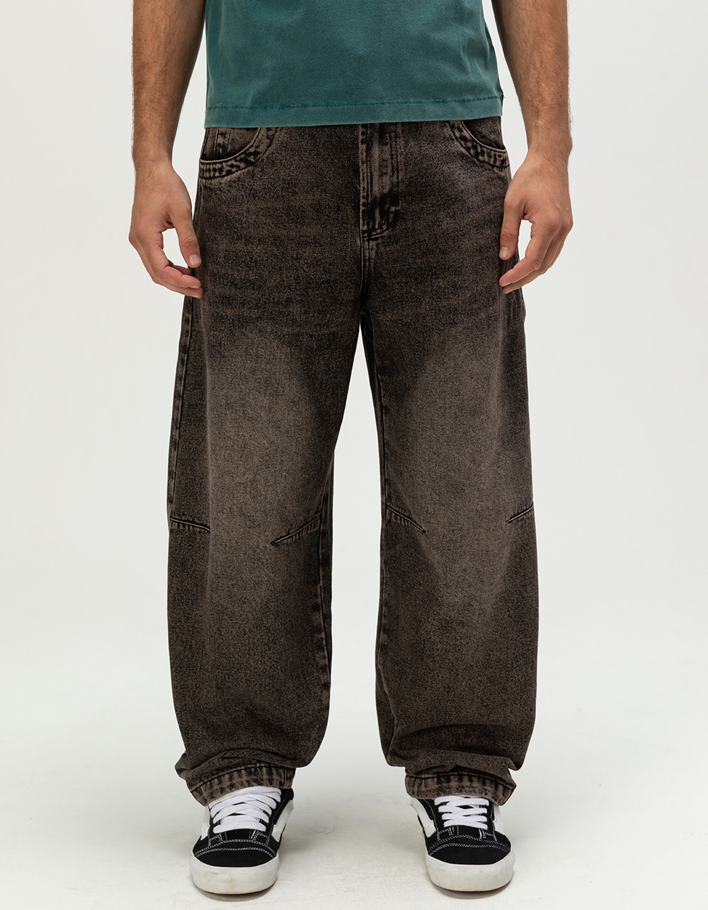 RSQ Mens Skater Baggy Jeans - WASHED BLACK