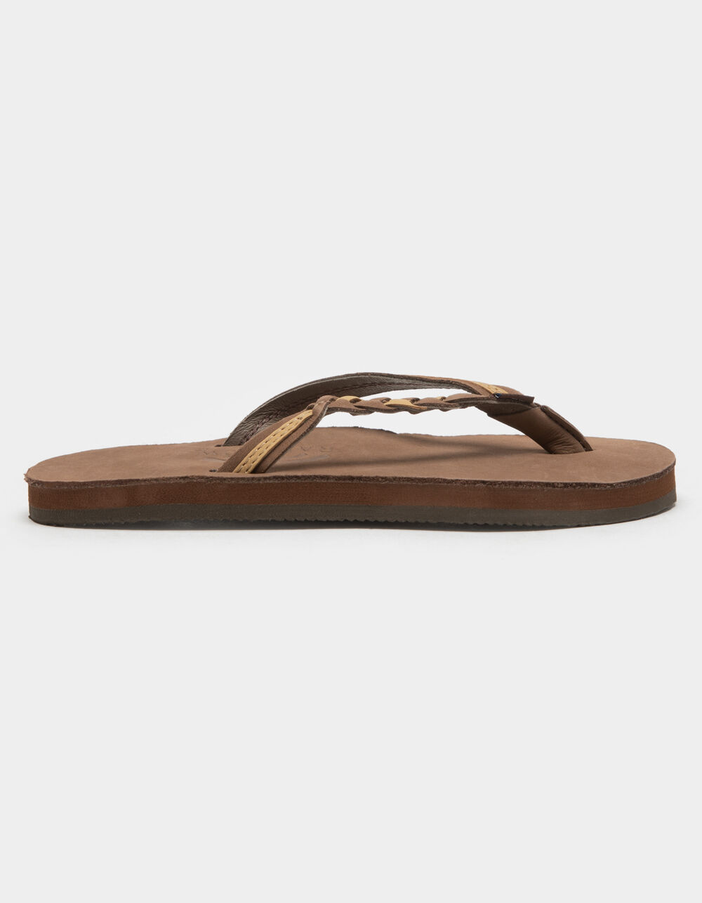 RAINBOW Flirty Braidy Womens Flip Flops - BROWN COMBO