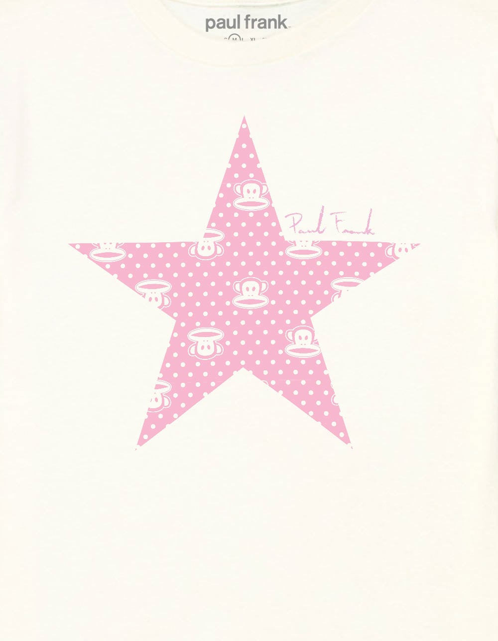PAUL FRANK Star Polka Dot Girls Tee - OFF WHITE