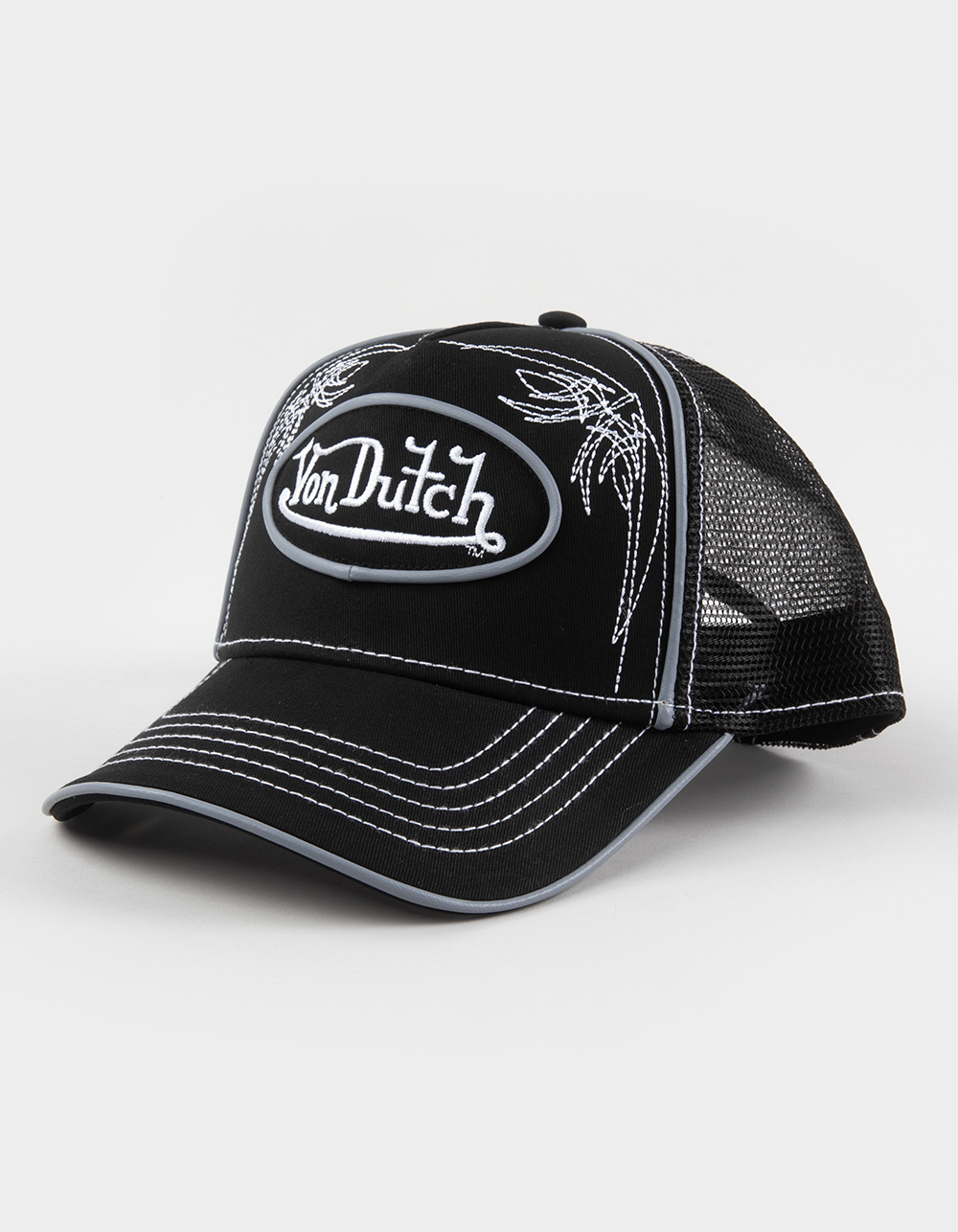 VON DUTCH Biker Trucker Hat - BLACK COMBO