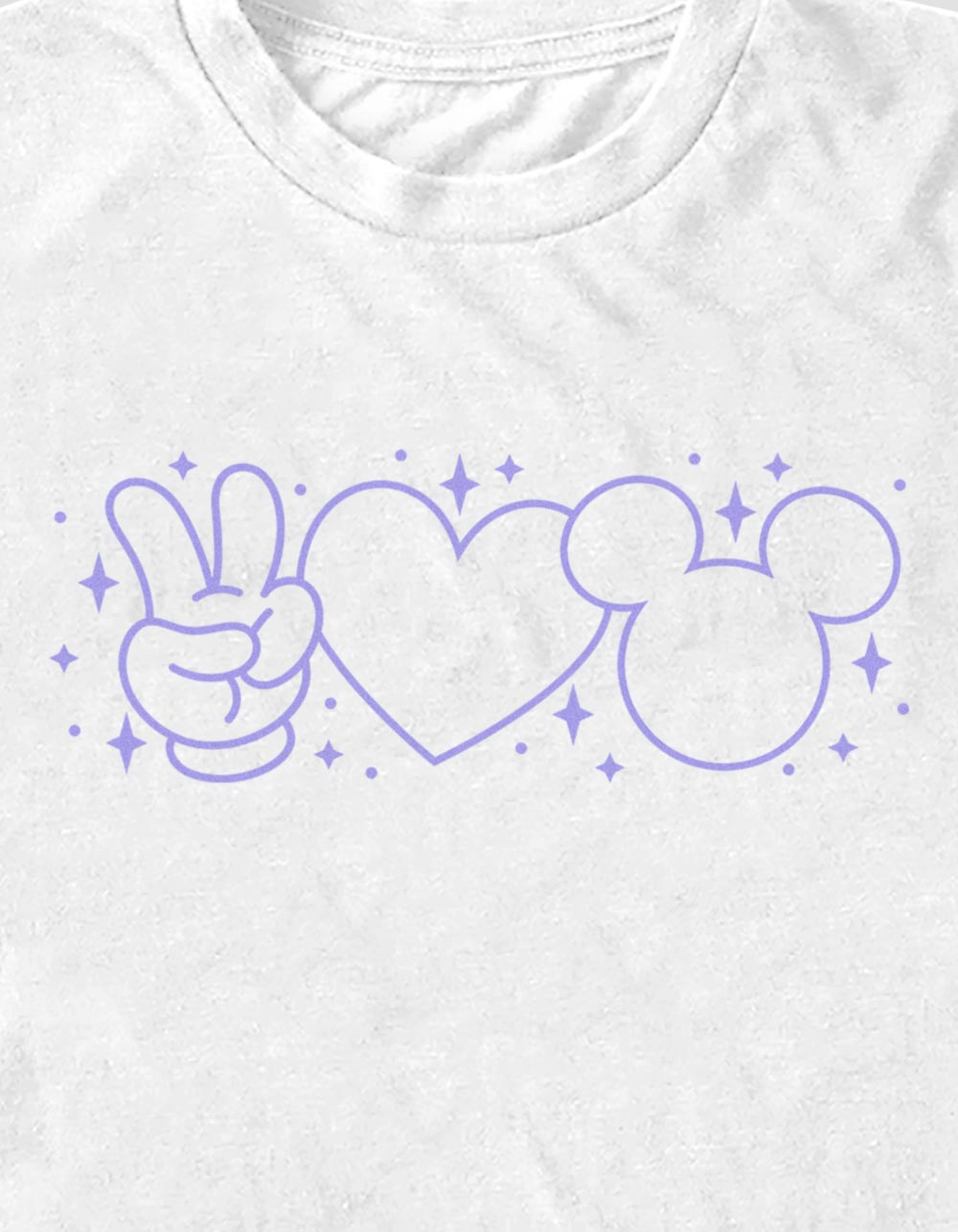 DISNEY Peace Love Mickey Unisex Tee - WHITE