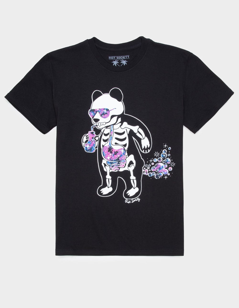 RIOT SOCIETY Panda Bubbles Mens Tee - BLACK