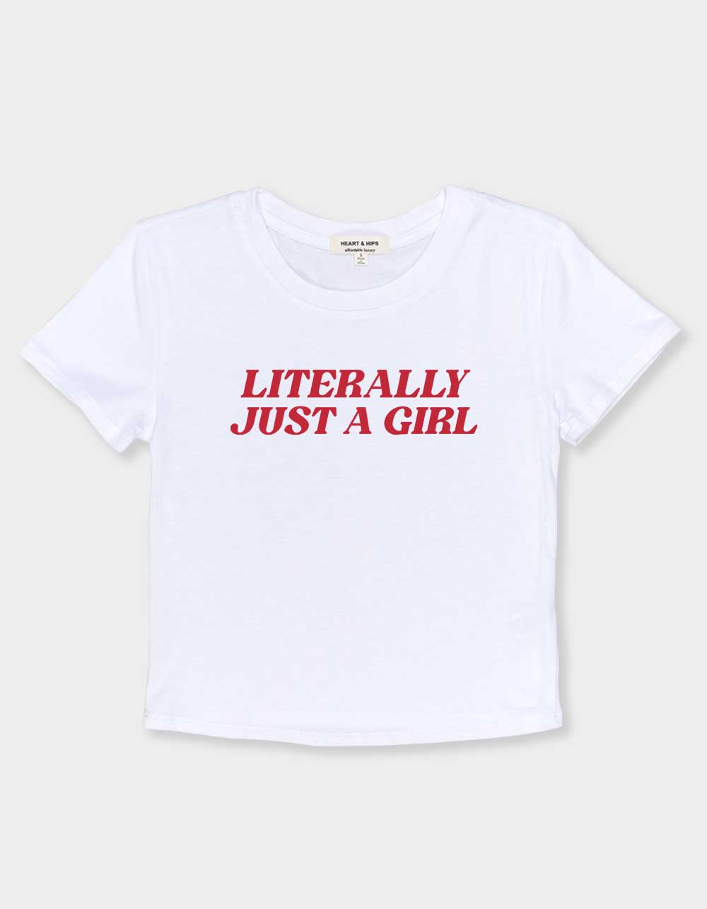 Girl Just A Womens Baby Tee - WHITE