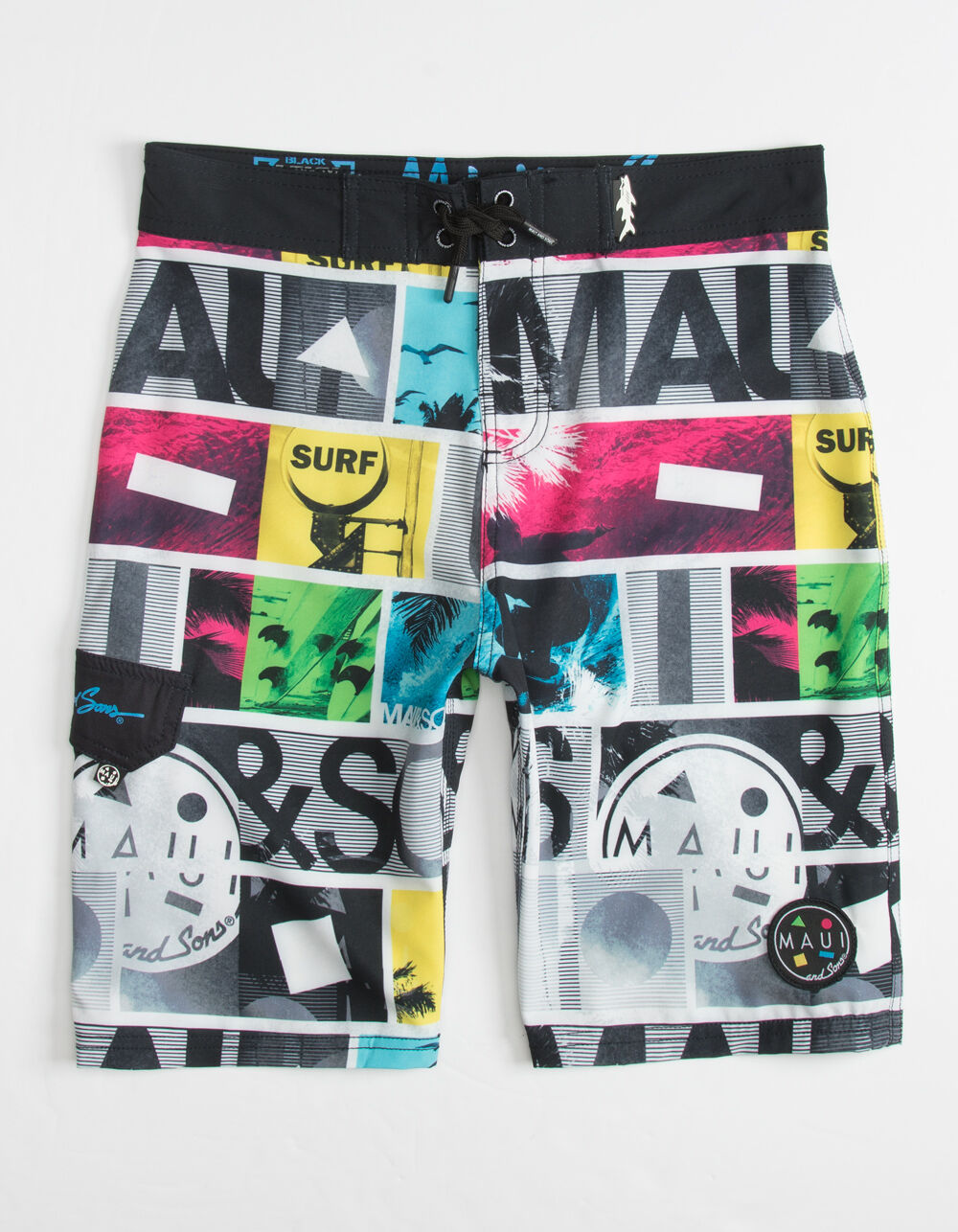 MAUI AND SONS The Now Boys Boardshorts - BLACK COMBO | Tillys