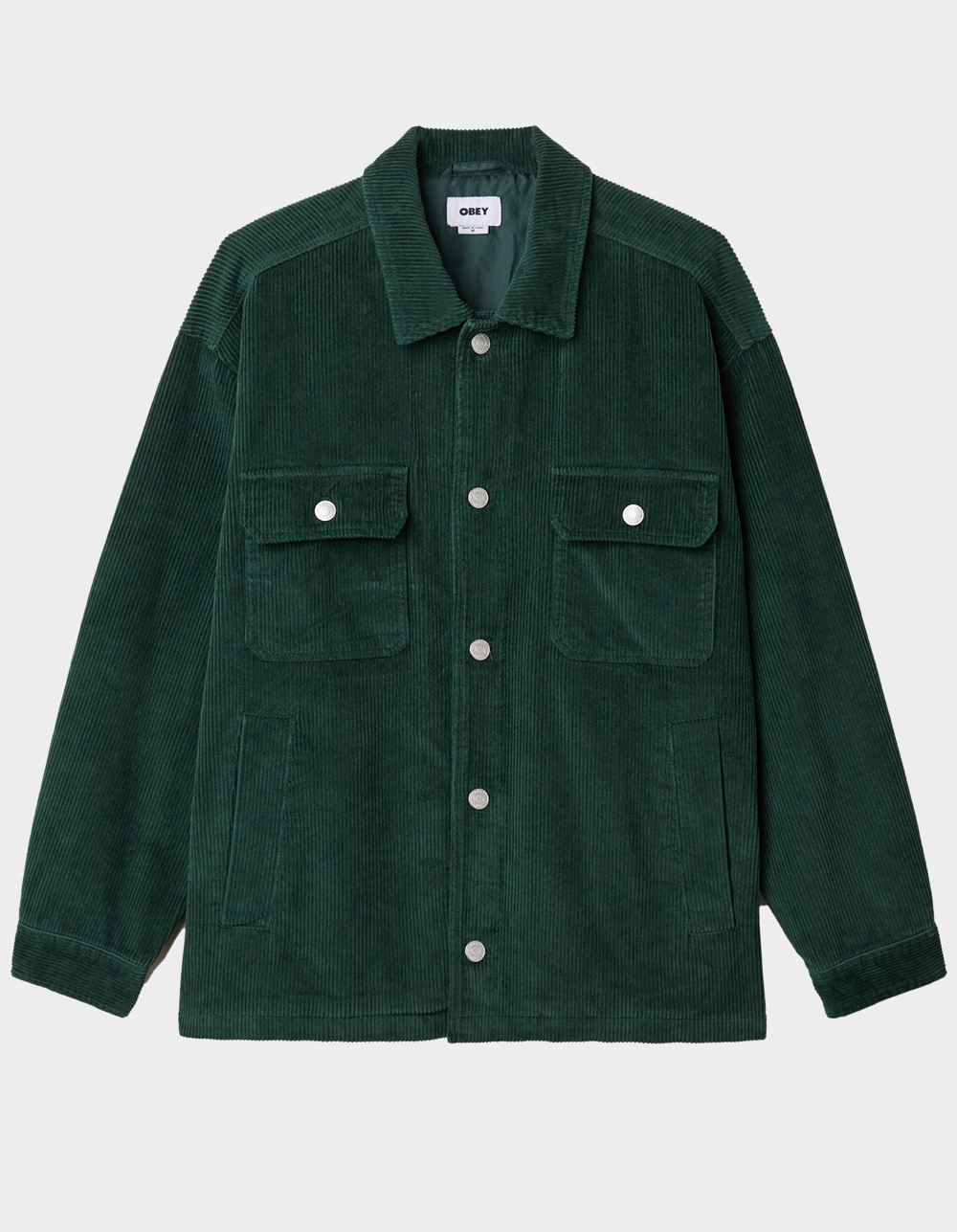 OBEY Benny Mens Corduroy Shirt Jacket - GREEN | Tillys