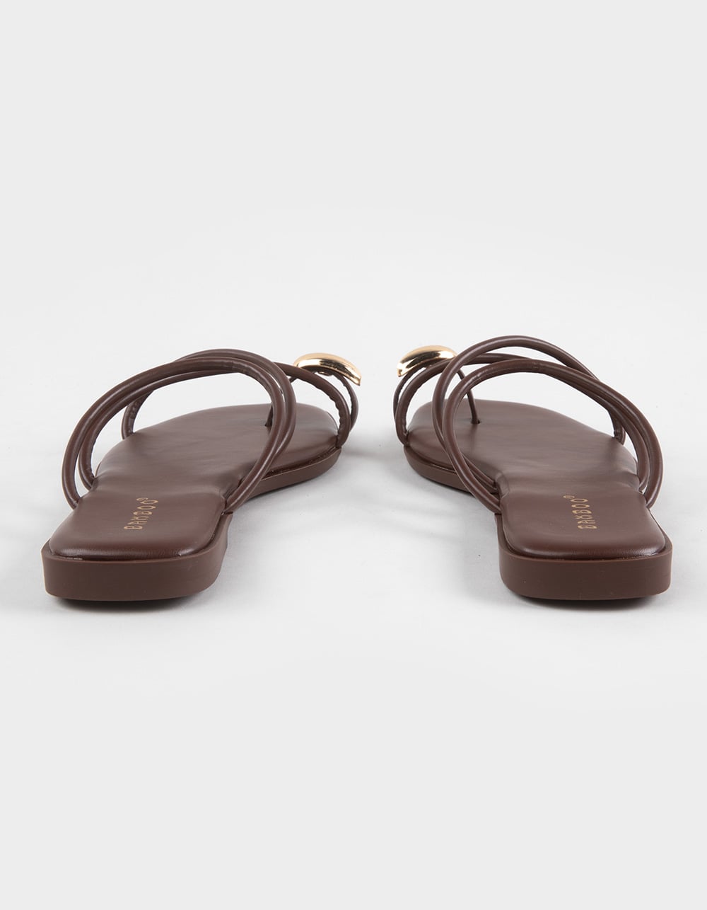 BAMBOO Hint Womens Toe Sandals - BROWN