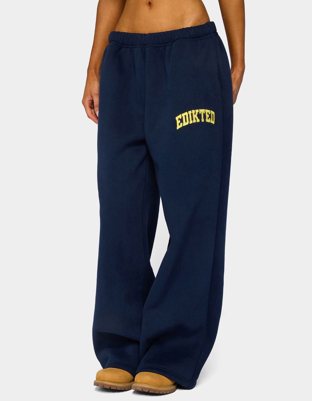 Edikted Crush Sweatpants - NAVY