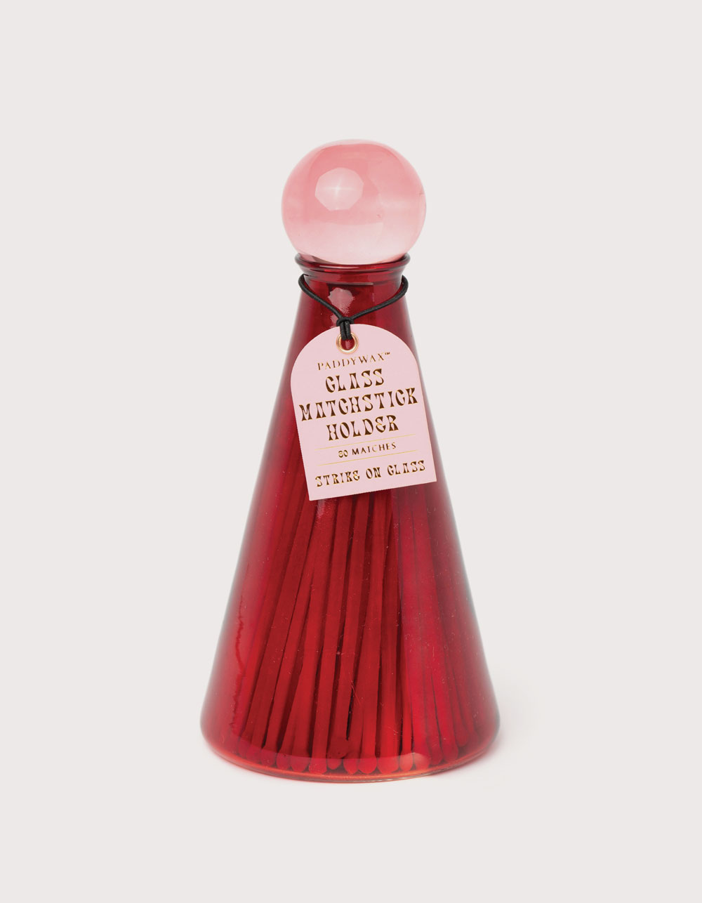 PADDYWAX Glass Matchstick Holder RED Tillys