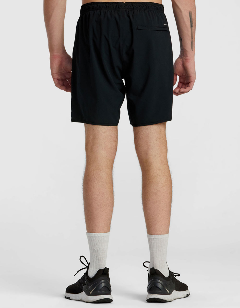 RVCA Yogger Stretch Mens 17" Athletic Shorts - BLK/BLK
