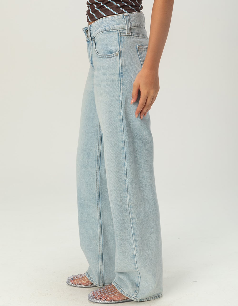 LEVI'S Superlow Loose Womens Jeans - Abraided Art LIGHT BLAST