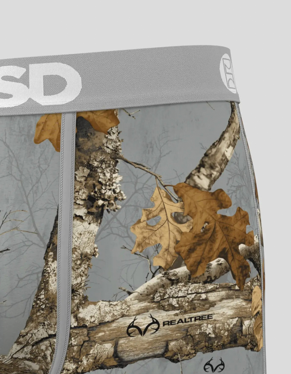 PSD x Realtree Edge Grey Mens Boxer Briefs - MULTI